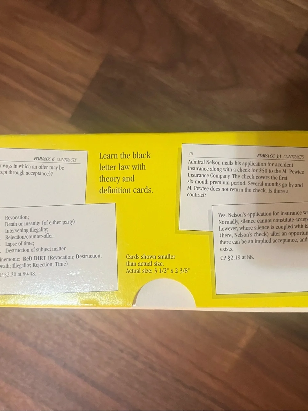 Law in a Flash Contracts Study Cards.